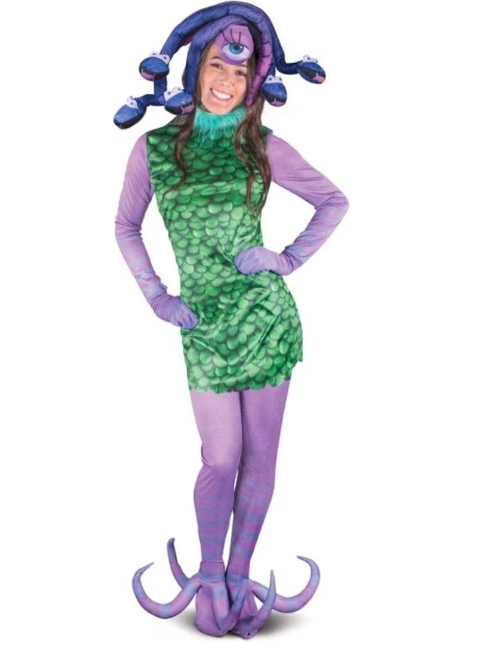 Disguise Monsters Inc. Women's Celia Costume - Green & Purple Size Medium 8/10